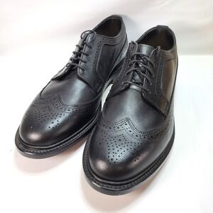 Bostonian USA Dress Shoes Mens Size 10 M Long Wingtip Oxford Leather Black NEW